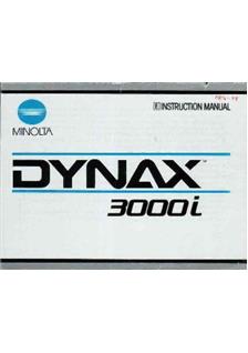 Minolta Dynax 3000 i manual. Camera Instructions.